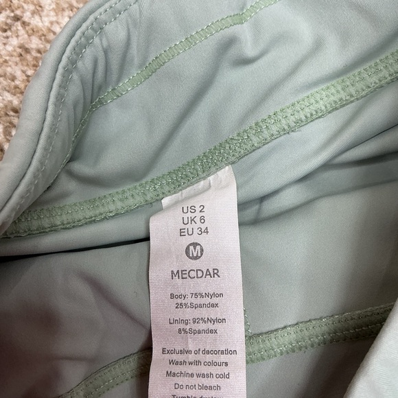 Stylish Light Green Mini Skirt - Picture 2 of 5